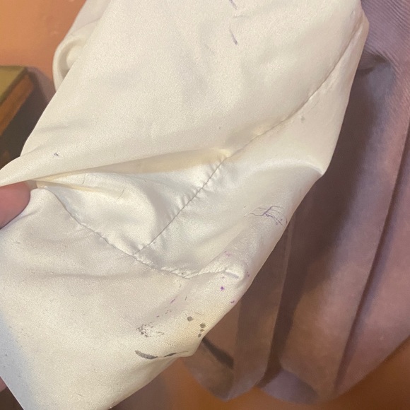 Mauve Corduroy Canvas Tote Bag Purse Handbag 14x14.5x4 GUC - Picture 8 of 8